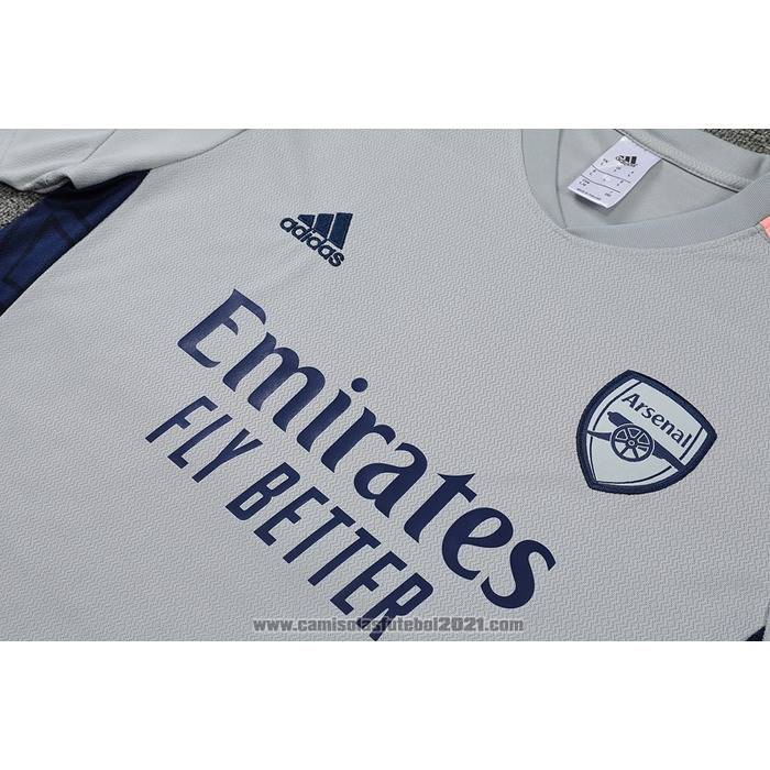 Fato de Treino Arsenal Manga Curta 2022-2023 Cinza - Calcas Curta